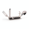 Folding cutlery tool opened out, studio shot